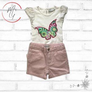 Baby Girls appliques T-Shirt Top + Short